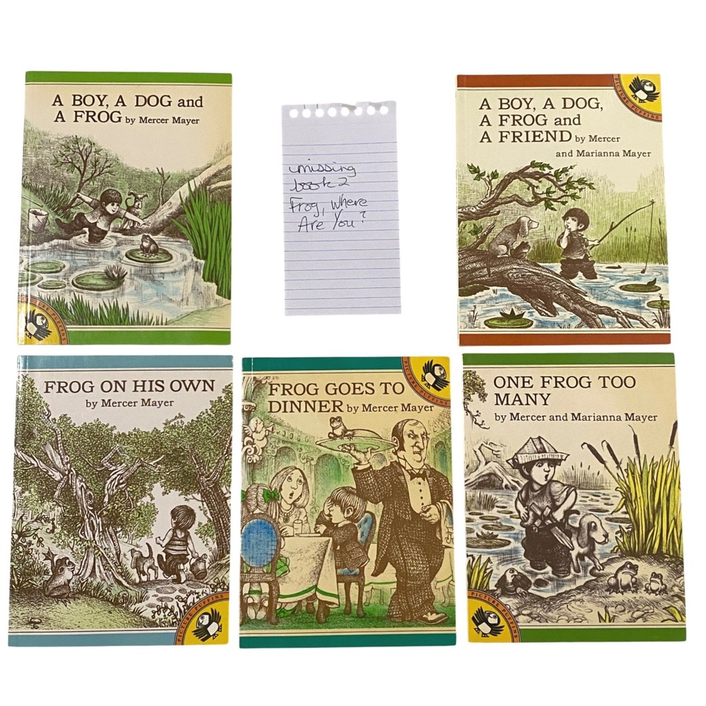 Mercer Mayer Boy Dog Frog Paperback Book Lot of 5 Incomplete Set Wordless